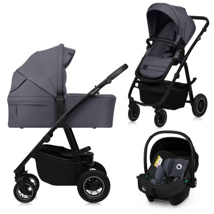 Lionelo - 3-in-1 combi-kinderwagen AMBER PLUS grijs Graphite