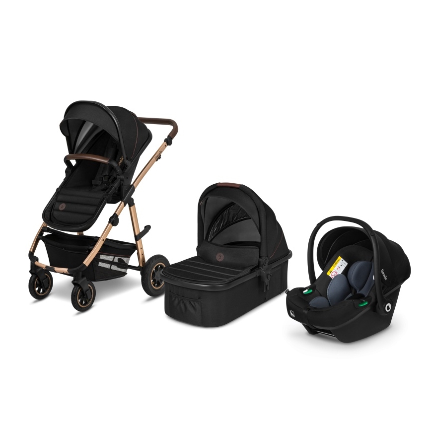 Lionelo - 3-in-1 combi-kinderwagen AMBER Zwart Onyx