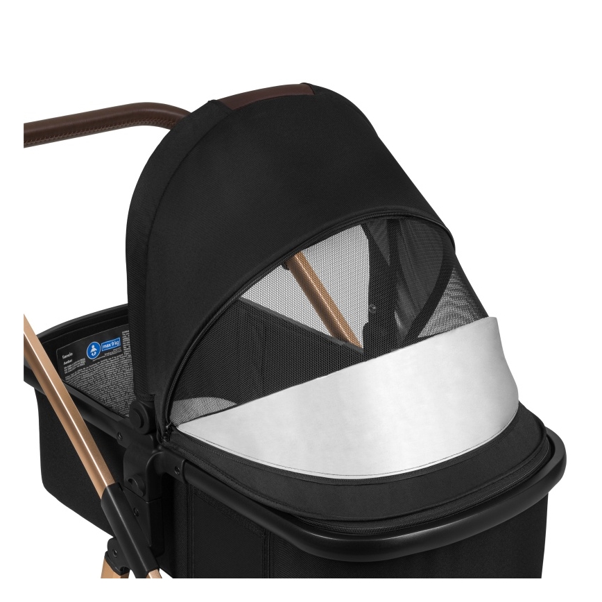 Lionelo - 3-in-1 combi-kinderwagen AMBER Zwart Onyx