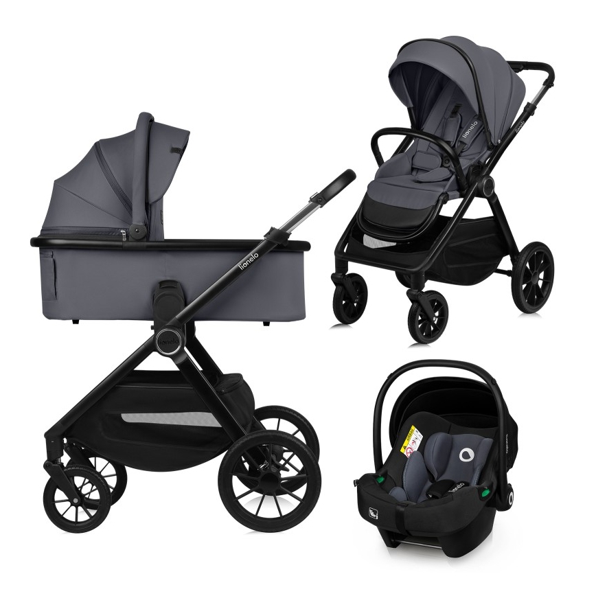 Lionelo - 3-in-1 combi-kinderwagen LAYLA Grey Stone