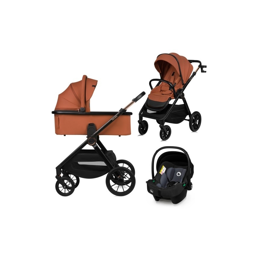 Lionelo - 3-in-1 combi-kinderwagen LAYLA Roestbruin