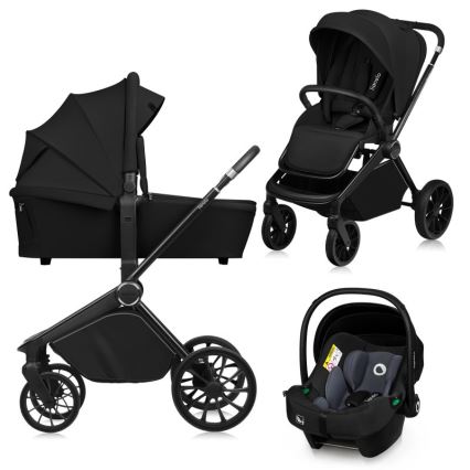 Lionelo - 3-in-1 combi-kinderwagen MIKA PLUS Zwart Onyx