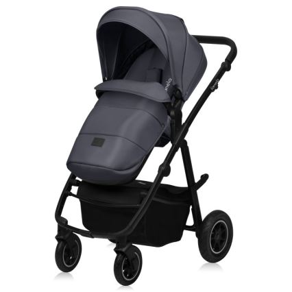 Lionelo - 3-in-1 combinatiekinderwagen AMBER PLUS Grijs Grafiet