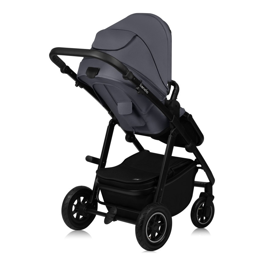 Lionelo - 3-in-1 combinatiekinderwagen AMBER PLUS Grijs Grafiet