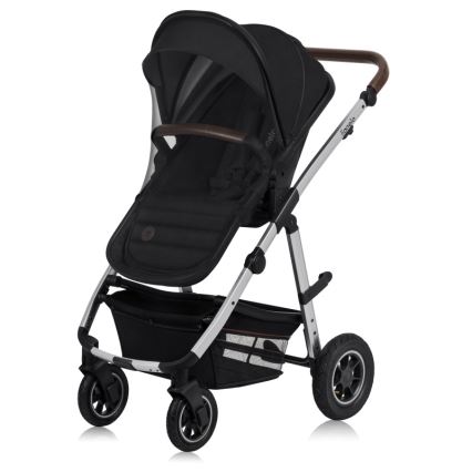 Lionelo - 3-in-1 combinatiekinderwagen AMBER Zwart/Zilver