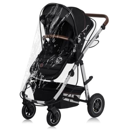 Lionelo - 3-in-1 combinatiekinderwagen AMBER Zwart/Zilver