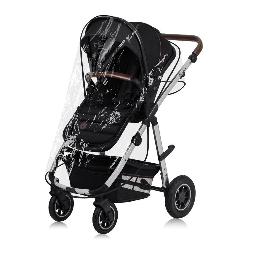 Lionelo - 3-in-1 combinatiekinderwagen AMBER Zwart/Zilver