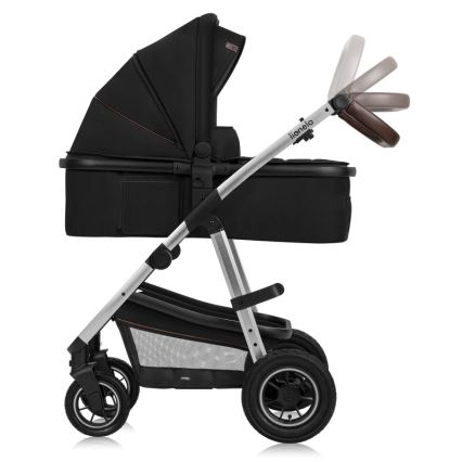 Lionelo - 3-in-1 combinatiekinderwagen AMBER Zwart/Zilver
