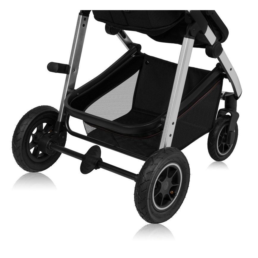 Lionelo - 3-in-1 combinatiekinderwagen AMBER Zwart/Zilver