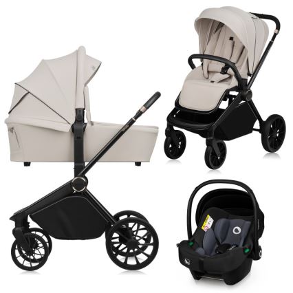 Lionelo - 3-in-1 combinatiekinderwagen MIKA PLUS Beige zand