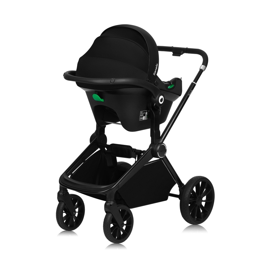 Lionelo - 3-in-1 combinatiekinderwagen MIKA PLUS Zwart Onyx
