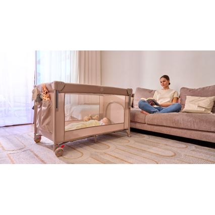 Lionelo - 3-in-1 reisbed ELLEN zandbeige