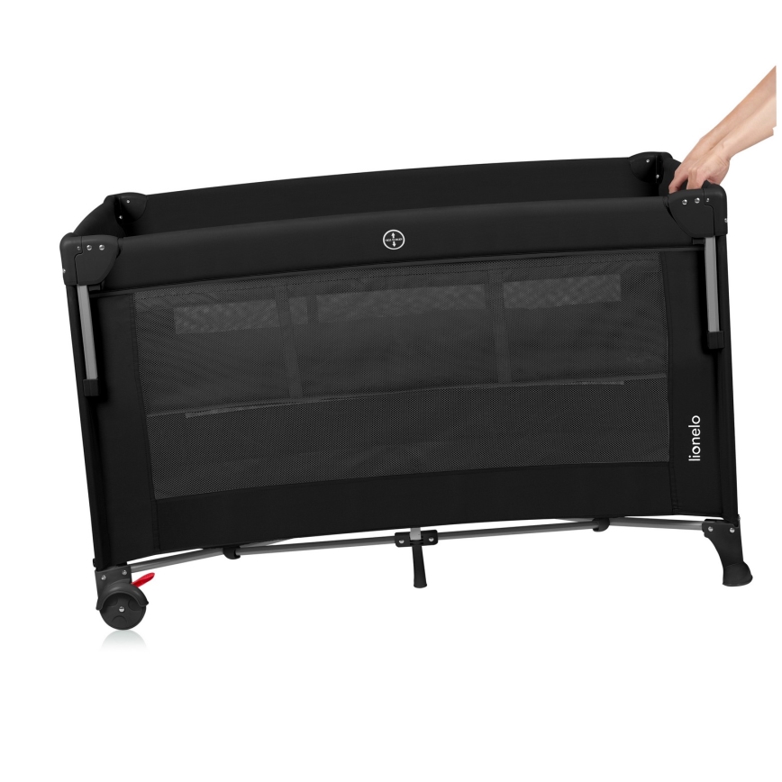 Lionelo - 3-in-1 reisbed ELLEN Zwart Carbon