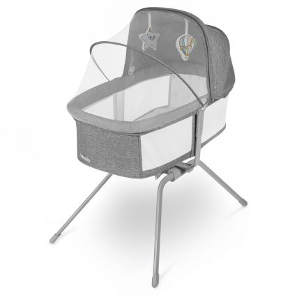 Lionelo - 3-in-1 reisbed MALIN Grey Stone