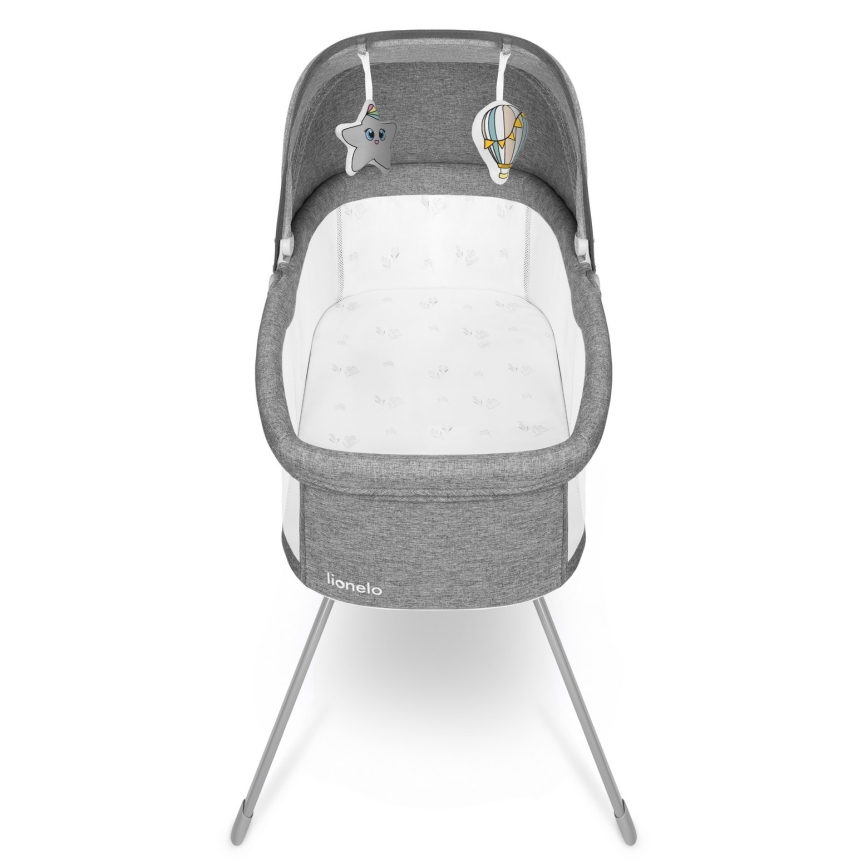 Lionelo - 3-in-1 reisbed MALIN Grey Stone