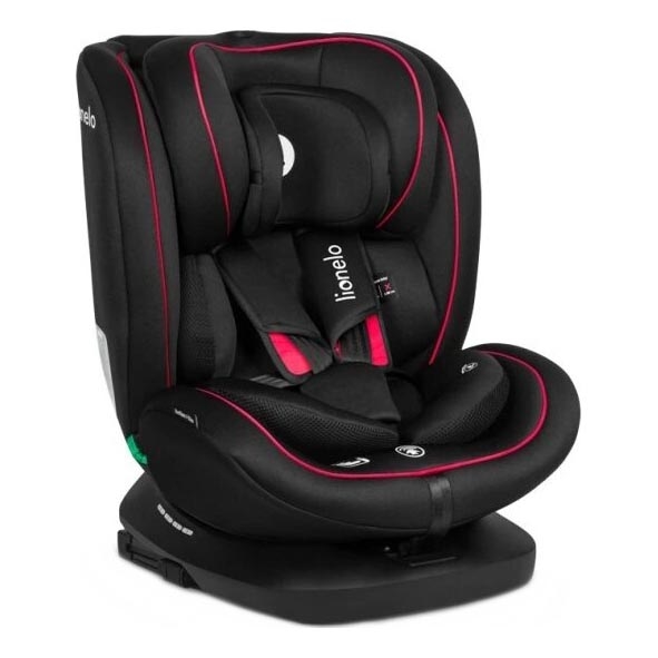 Lionelo - Autostoel BASTIAAN i-Maat 40-150 cm zwart/rood
