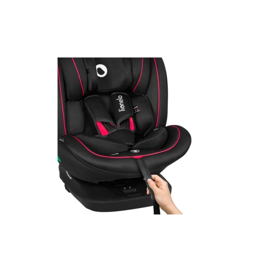 Lionelo - Autostoel BASTIAAN i-Maat 40-150 cm zwart/rood