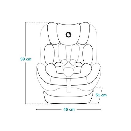 Lionelo - Autostoel IZZY i-Size 40-150 cm Zwart/Grijs