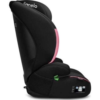 Lionelo - Autostoel LARS i-Size 100-150 cm zwart/roze