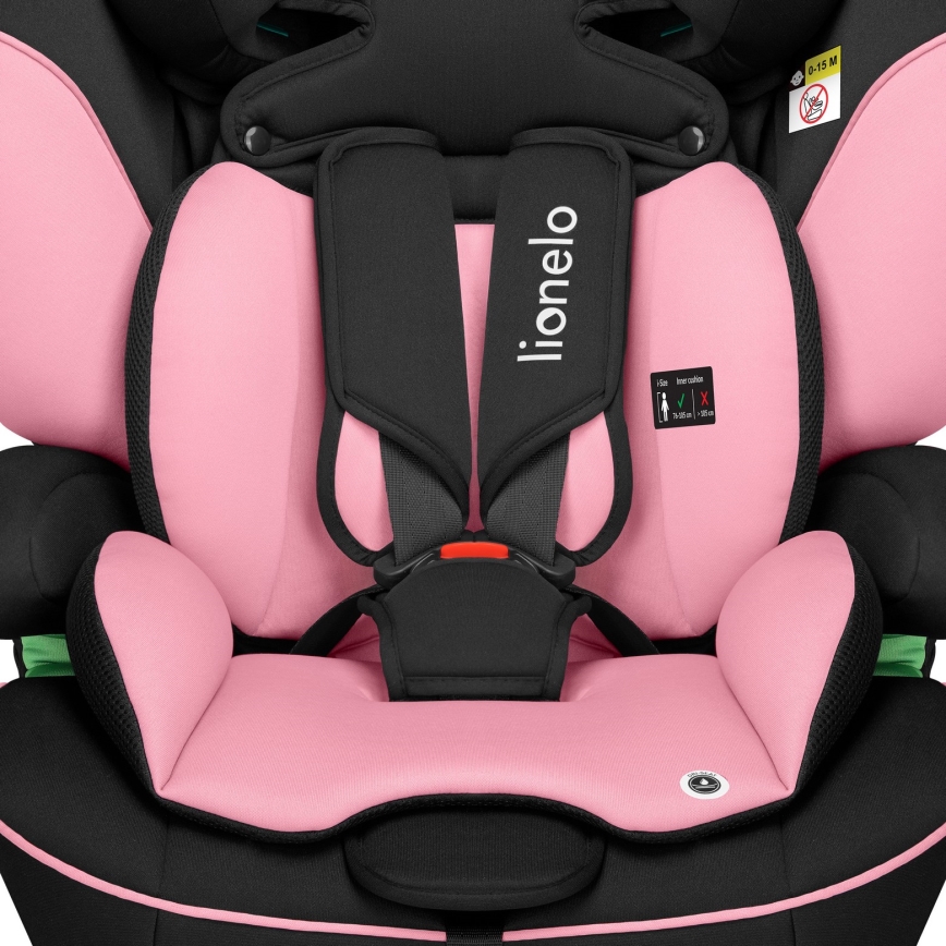 Lionelo - Autostoel LEVI i-Size 76-150 cm Roze Baby