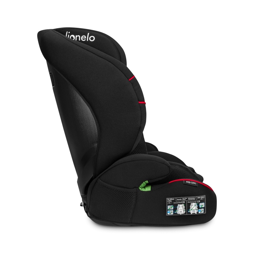 Lionelo - Autostoel LEVI i-Size 76-150 cm Sportief Zwart