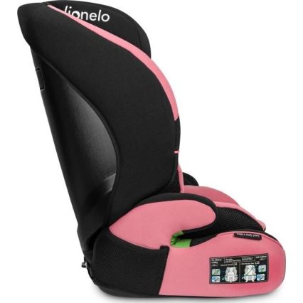 Lionelo - Autostoel LEVI ONE i-Maat 76-150 cm zwart/roze
