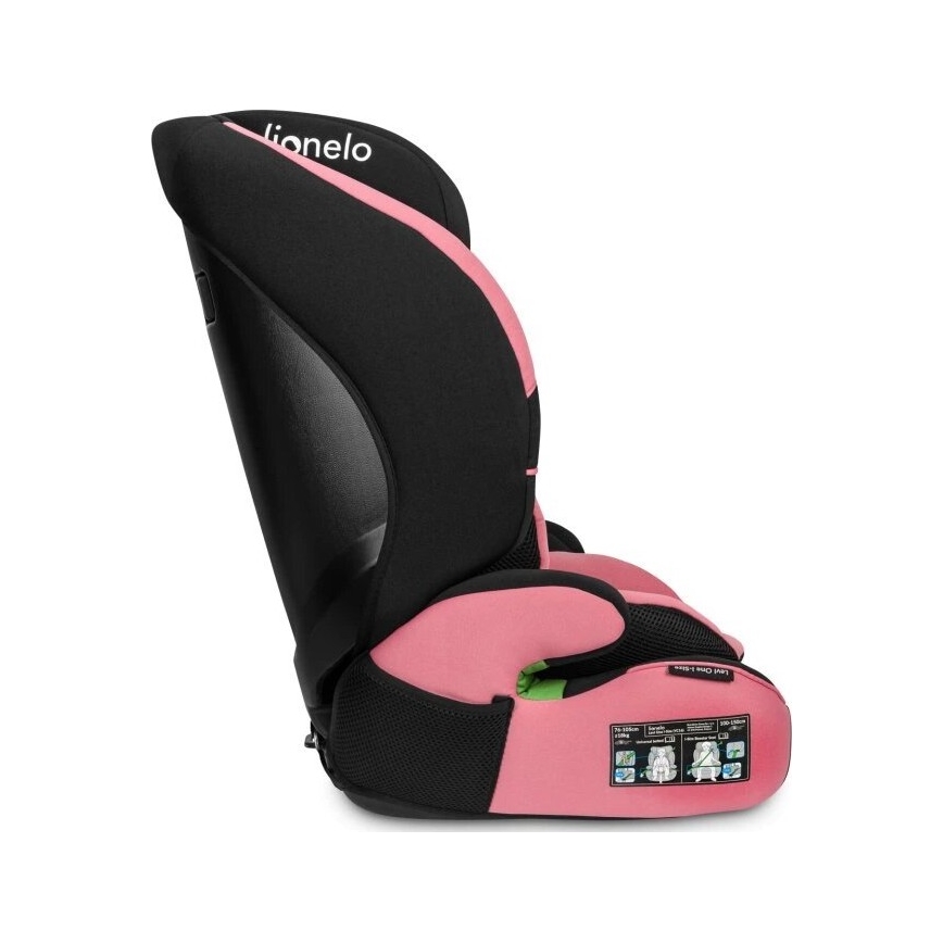 Lionelo - Autostoel LEVI ONE i-Maat 76-150 cm zwart/roze
