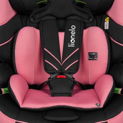 Lionelo - Autostoel LEVI ONE i-Maat 76-150 cm zwart/roze