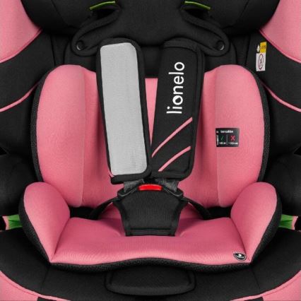 Lionelo - Autostoel LEVI ONE i-Maat 76-150 cm zwart/roze
