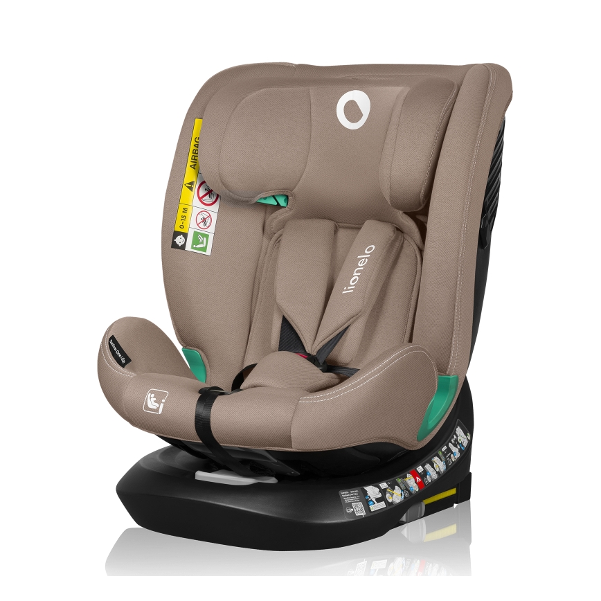 Lionelo - Draaibare autostoel met basis BASTIAAN ONE i-Size 40-150 cm Beige Sand