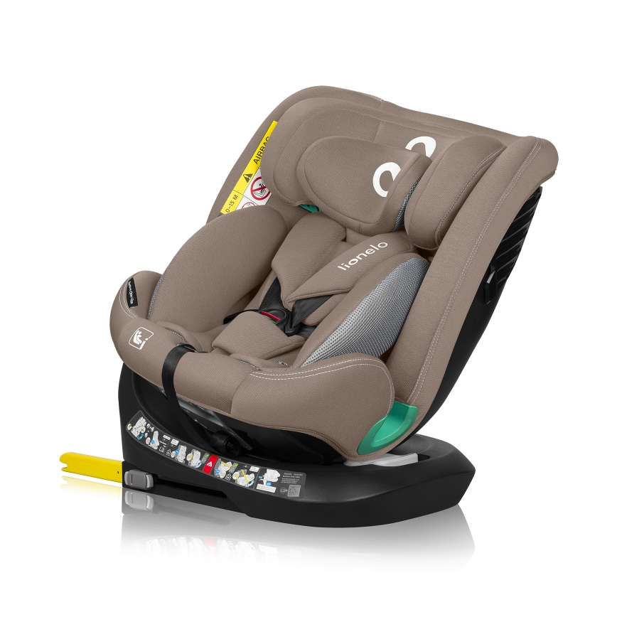 Lionelo - Draaibare autostoel met basis BASTIAAN ONE i-Size 40-150 cm Beige Sand