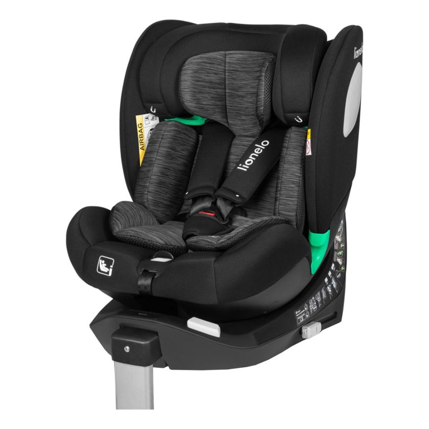 Lionelo - Autostoel met draaibare basis BRAAM i-Size 40-150 cm Zwart Carbon