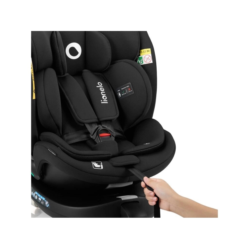 Lionelo - Autostoel met draaibare basis NAVY i-Size 40-150 cm zwart
