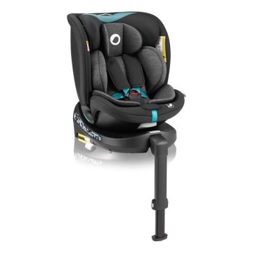 Lionelo - Autostoel met draaibare basis NAVY i-Size 40-150 cm zwart/turquoise