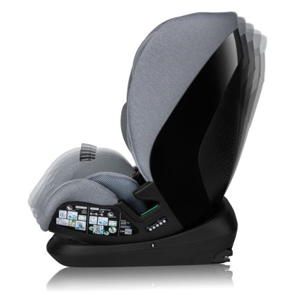 Lionelo - Autostoeltje met draaibare basis LAVENDER i-Size 76-150 cm Grey Stone