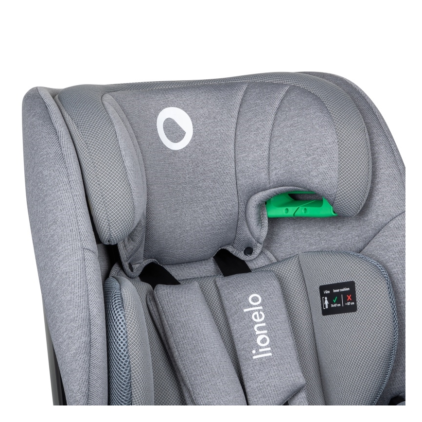 Lionelo - Autostoeltje met draaibare basis LAVENDER i-Size 76-150 cm Grey Stone