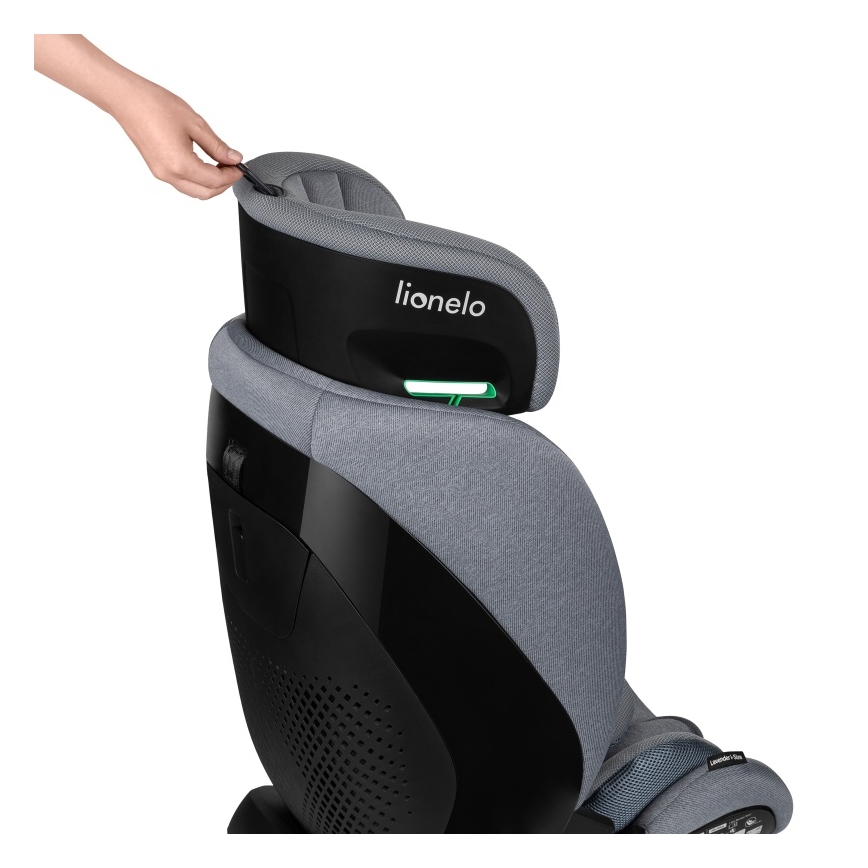 Lionelo - Autostoeltje met draaibare basis LAVENDER i-Size 76-150 cm Grey Stone