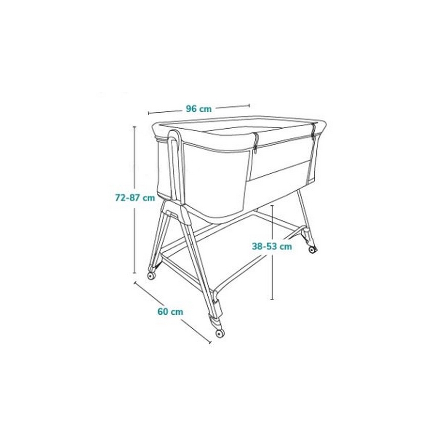 Lionelo - Baby wieg 2in1 LUNA grijs
