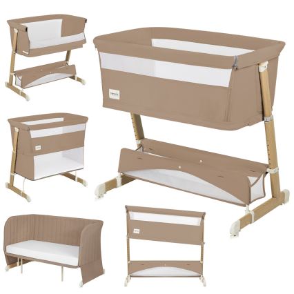 Lionelo - Babybedje 5-in-1 THOMI PLUS Beige Carmel