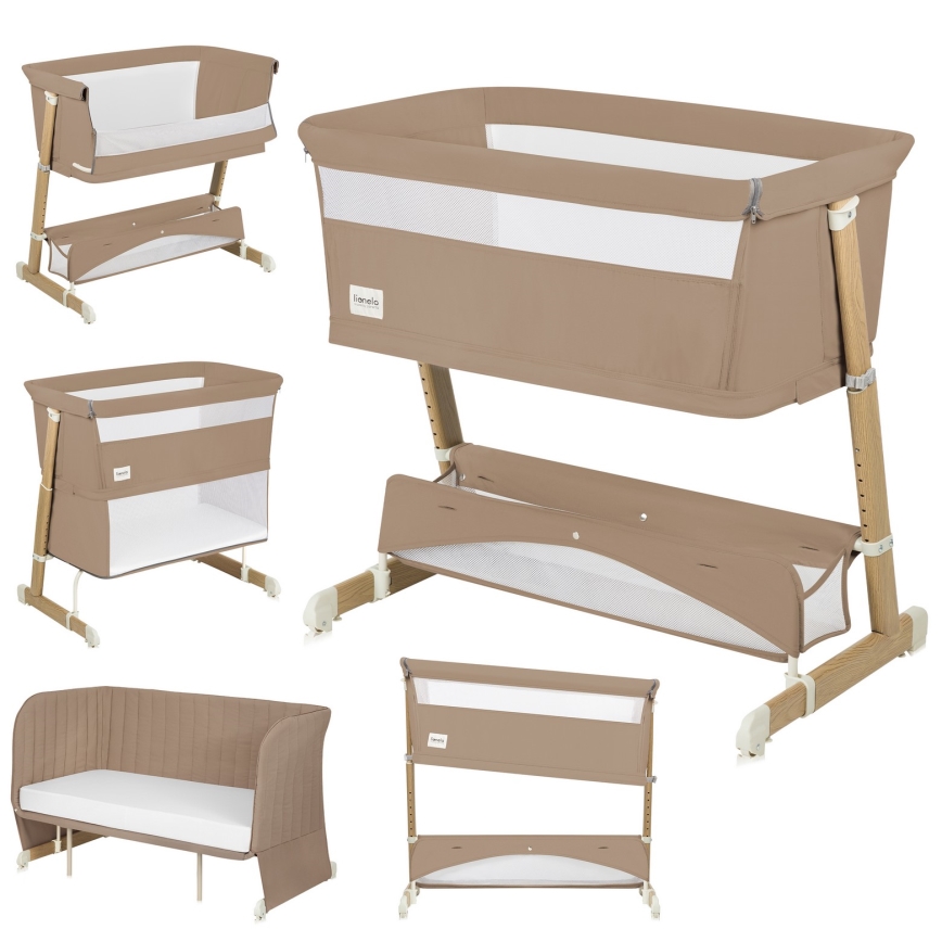 Lionelo - Babybedje 5-in-1 THOMI PLUS Beige Carmel