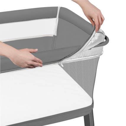 Lionelo - Babybedje 5-in-1 THOMI PLUS Grijs Beton
