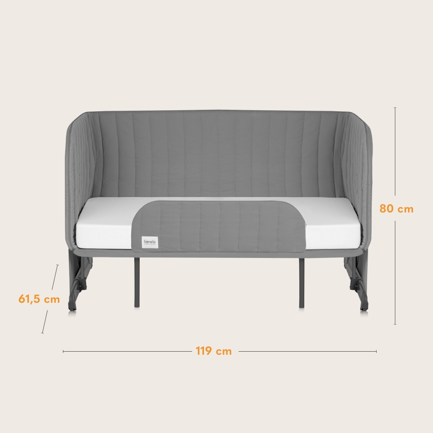 Lionelo - Babybedje 5-in-1 THOMI PLUS Grijs Beton