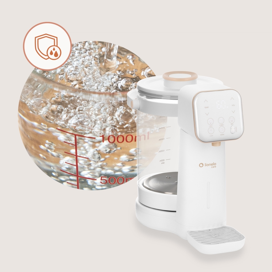 Lionelo - Babymelkbereider BABYPRESTO 2.0 1200W/230V Wit