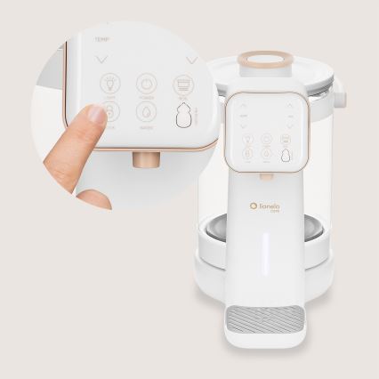 Lionelo - Babymelkbereider BABYPRESTO 2.0 1200W/230V Wit