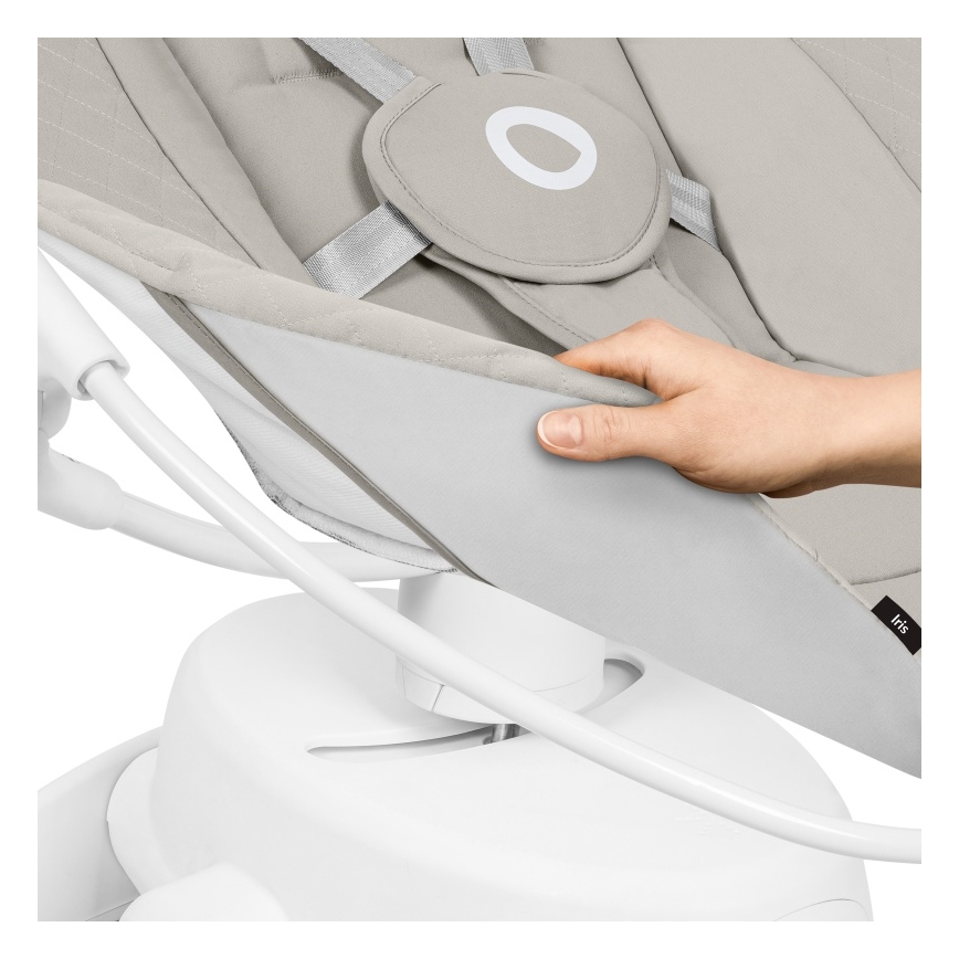 Lionelo - Babyschommel IRIS met melodie, 4xAA, Beige Sand