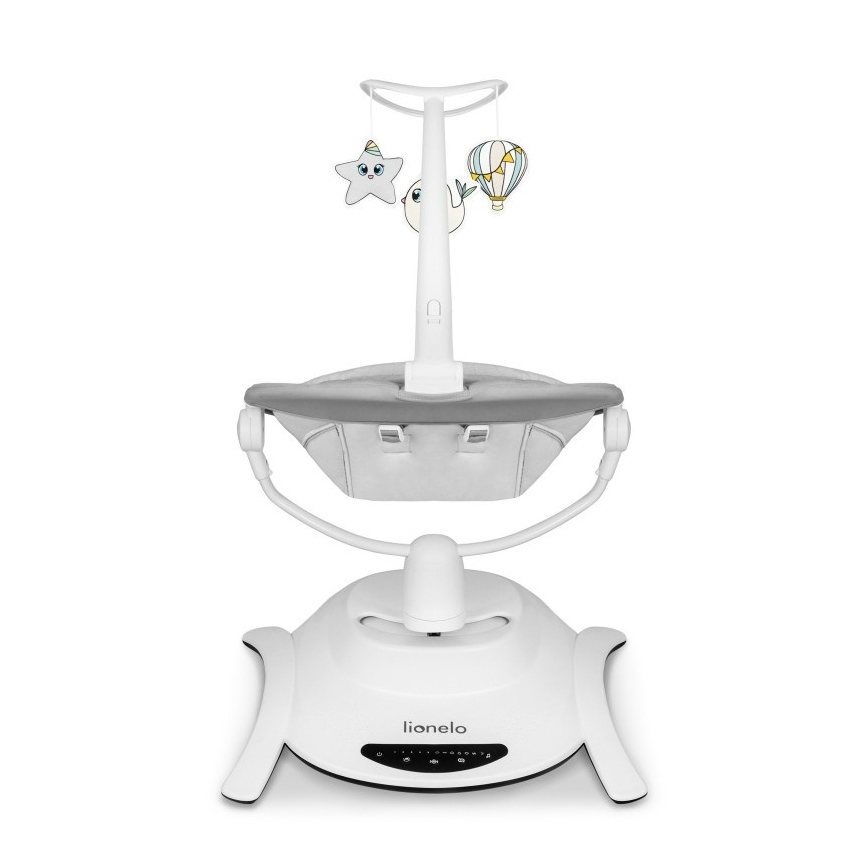 Lionelo - Babyschommel met melodie BELLA Grijs Beton + afstandsbediening