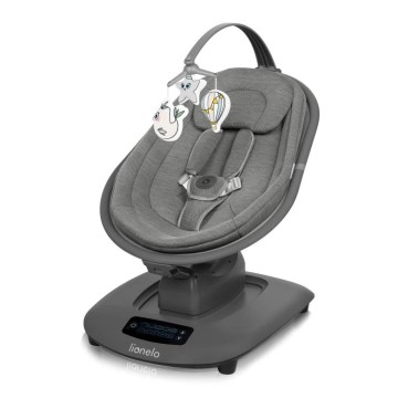 Lionelo - Babyschommel met melodie BLOSSOM Grijs Concrete + afstandsbediening