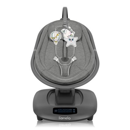 Lionelo - Babyschommel met melodie BLOSSOM Grijs Concrete + afstandsbediening