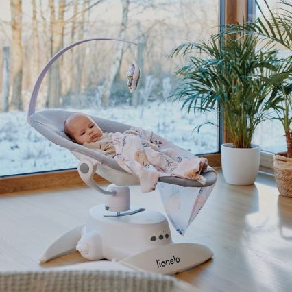 Lionelo - Babyschommel met melodie IRIS Grey Concrete