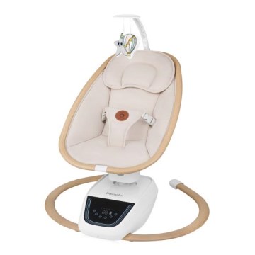 Lionelo - Babyschommel met melodie OLIVIA Beige Naturel + afstandsbediening